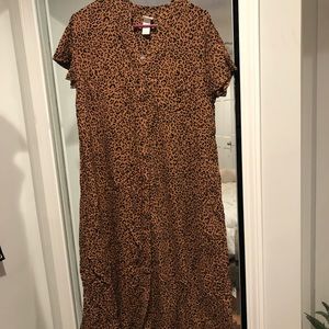 Cheetah Print Long Dress